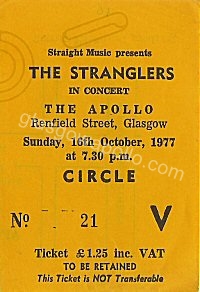 The Stranglers - The REZILLOS - 16/10/1977