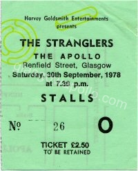 The Stranglers - Cuban Heels - The Valves - 30/09/1978